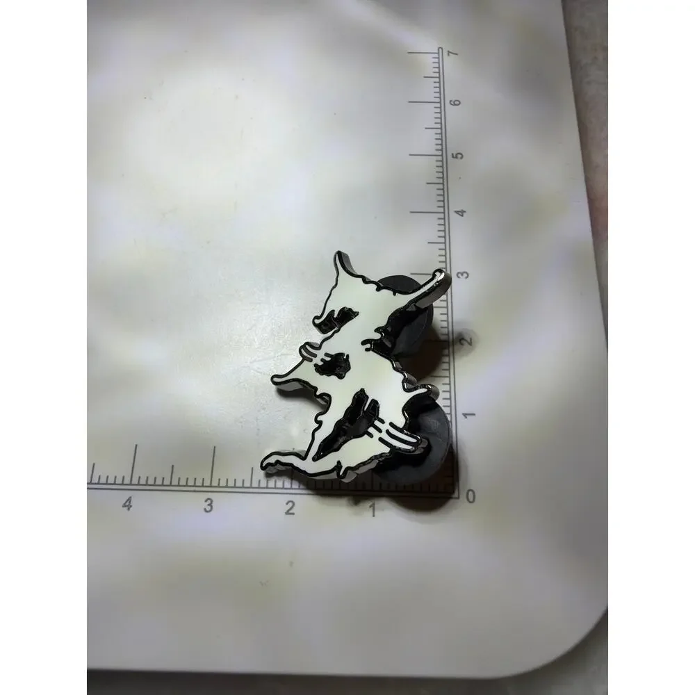 Zeds Dead Three Ghosts Enamel Pin EDM Dubstep DJ Festival Hat Pin Double Post